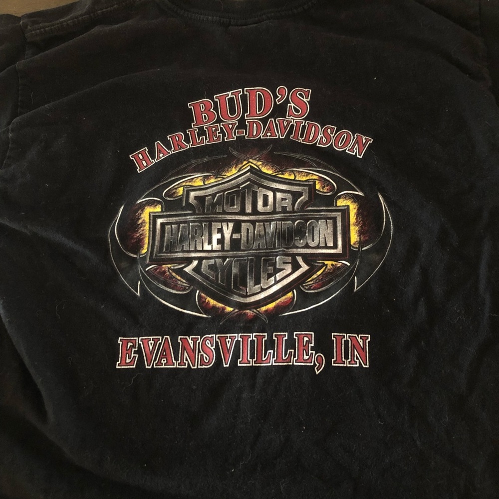 Black Genuine Harley Davidson Motorcycles T-Shirt - Picture 6 of 6